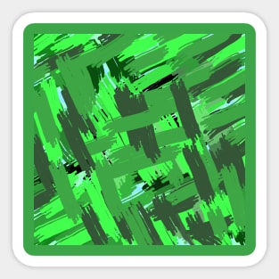 Green Abstract strokes design Sticker